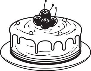 Victorian Style Cake Design Graceful Dessert Art Vintage Round Cake Symbol Symbolic Bakery Art