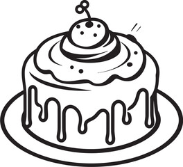 Vintage Bakery Logo Artisanal Cake Craftsmanship Old fashioned Cake Emblem Traditional Dessert Artistry