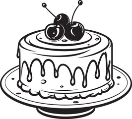 Antique Bakery Logo Artisanal Cake Excellence Classic Cake Emblem Nostalgic Dessert Appeal