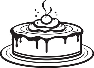 Elegant Vintage Bakery Badge Timeless Cake Craftsmanship Rustic Round Cake Logo Traditional Sweet Symbol