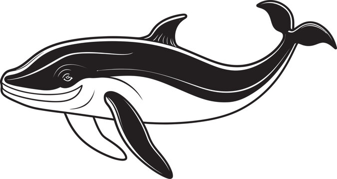 recommend clip art: Geometric Whale Symbol Structured Aquatic Art Vintage Whale Badge Classic Representation of Maritime Charm