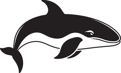 Whale Mark Design Bold Aquatic Symbol Dynamic Whale Emblem Energetic Representation of the Ocean