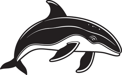 Modern Whale Logo Contemporary Artistic Vision of Marine Life Ethereal Whale Icon Mystical Representation of the Sea