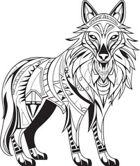 Simple Wolf Emblem Elegant and Understated Minimalist Tribal Icon Cultural Significance