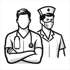 Nurse, vector illustration 2