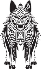 Simple Wolf Icon Cultural Representation Minimalist Wolf Symbol Symbolic Wildlife Icon