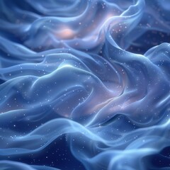 Obraz premium Smooth smoke waves of digital art above the clouds with the concept of a combination of comulunimbus waves creating sparkling smoke in an exotic, shiny gray color