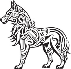 Simple Wolf Icon Minimalistic Artistic Expression Minimalist Wolf Symbol Symbolic Wildlife Art