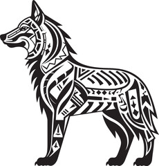 Simple Wolf Logo Clear Representation of Nature Primitive Wolf Design Artistic Simplicity