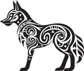 Minimalist Wolf Badge Clean Lines, Powerful Impact Simple Wolf Logo Clear Representation of Nature