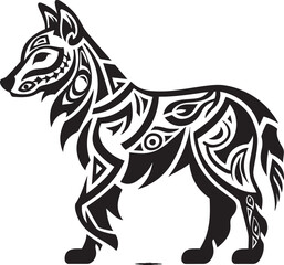 Simple Wolf Logo Minimalistic Representation Minimalist Tribal Wolf Classic Symbolism in Design