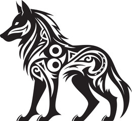 Simple Wolf Icon Cultural Depth in Design Minimalistic Wolf Emblem Graphic Clarity