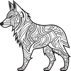Primitive Wolf Symbol Timeless Representation Minimalistic Wolf Icon Bold Simplicity in Art