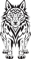 Simple Wolf Emblem Essence of Wildlife Minimalistic Wolf Symbol Clear and Concise Art