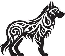 Minimalist Wolf Design Graphic Clarity Simple Wolf Icon Cultural Depth in Design