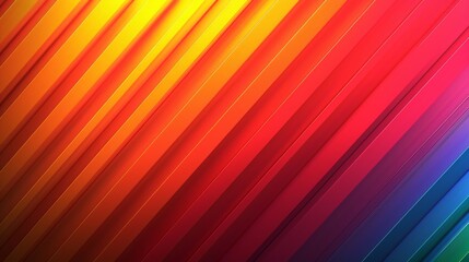Diagonal rainbow stripes against a colorful gradient background symbolizing pride and dynamic energy with vibrant hues and bold design