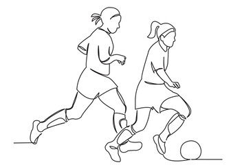 girls playing soccer