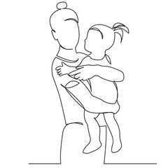 Mom with daughter on hands