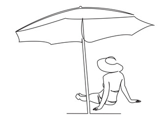 the girl on the beach