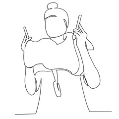 the stewardess gives instructions