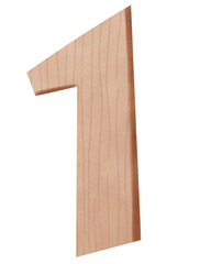 wooden number one