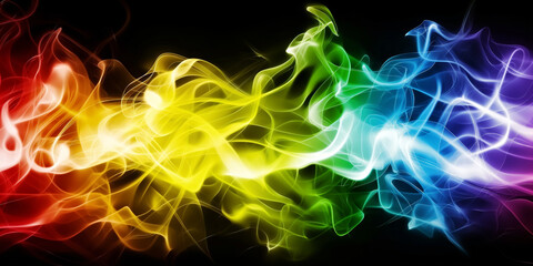 Obraz premium Futuristischer Hintergrund in leuchtenden bunten LED Neon Linien für Webdesign und Drucksachen als Vorlage