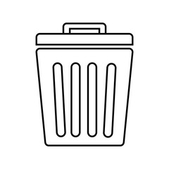 Trash icon vector. Delete icon symbol illustration design
