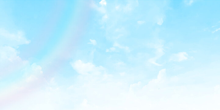 Background with clouds on blue sky. Vector background