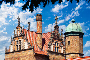 Obraz premium Colorful facades of ancient houses in the Old Town of Gdansk 