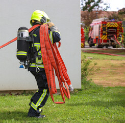 Pompiers France et tuyau