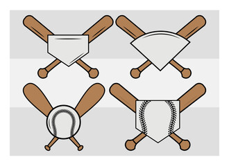 Baseball Bat SVG Clipart Bundle, Baseball Bat Silhouette, Sports Svg, Baseball Stick Svg, Bat Svg, Baseball Bat Png, Baseball Svg Images, Cut Files