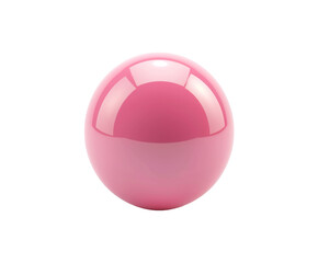 Shiny pink sphere isolated on white