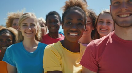 Diverse people volunteer for charity