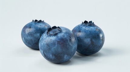 Obraz premium Blueberry on white background generative ai