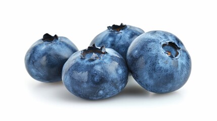 Blueberry on white background generative ai