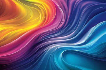 Obraz premium Dynamic abstract painting with flowing rainbow colors on a gradient background conveying energy and creativity in a modern digital art style