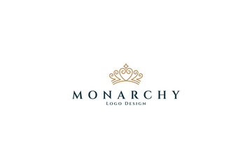 Monarchy crown luxury logo concept