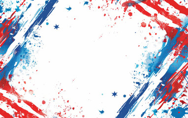 A patriotic background with a red, white, and blue stripe and stars