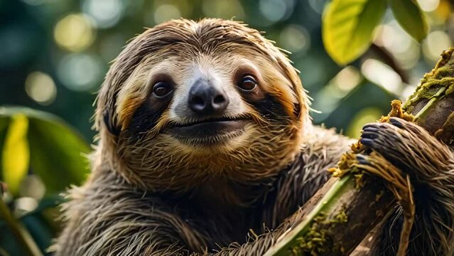 Cute sloth National Park Bolivia