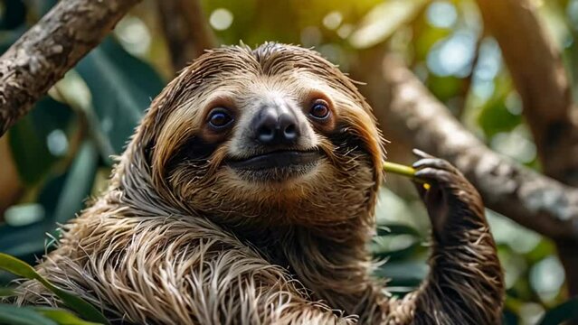 Cute sloth National Park Bolivia