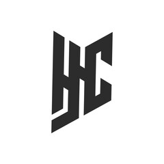 Fototapeta premium HC letter logo, HC Alphabet logo, initials logo