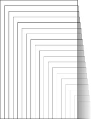 Rectangle blend effects out line halftone. Element in concept technology