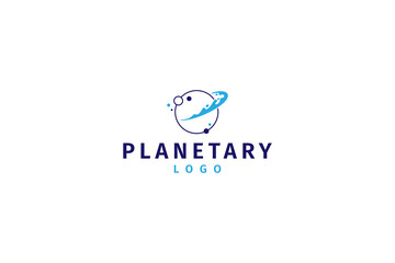 Planetary abstract minimalist logo design