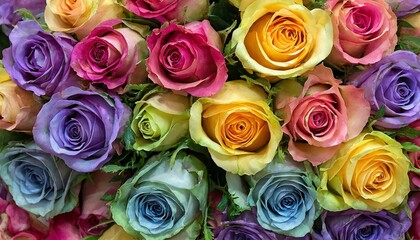 Fototapeta premium 様々な色のバラの花