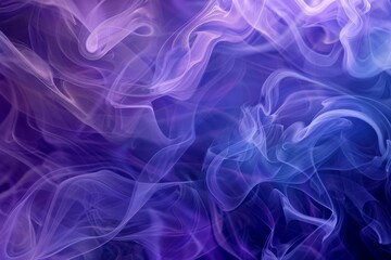 Fototapeta premium Abstract swirling smoke in shades of purple and blue. The vibrant colors create a dynamic and ethereal effect. Perfect for backgrounds or artistic projects.