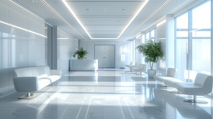 Stylish and Welcoming Waiting Area in a Contemporary Office Setting