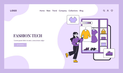 fashion tech. Flat Vector Illustration