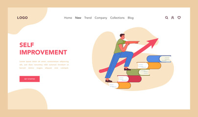 Self-improvement in neuro-linguistic programming. Flat vector illustration