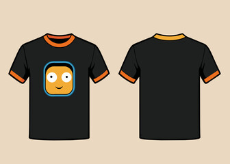 T-Shirt template front and back view 