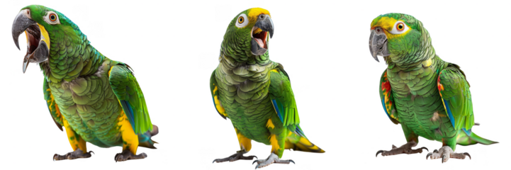 Colorful Parrots Trio